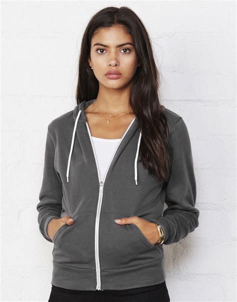 unisex full zip hoodie.